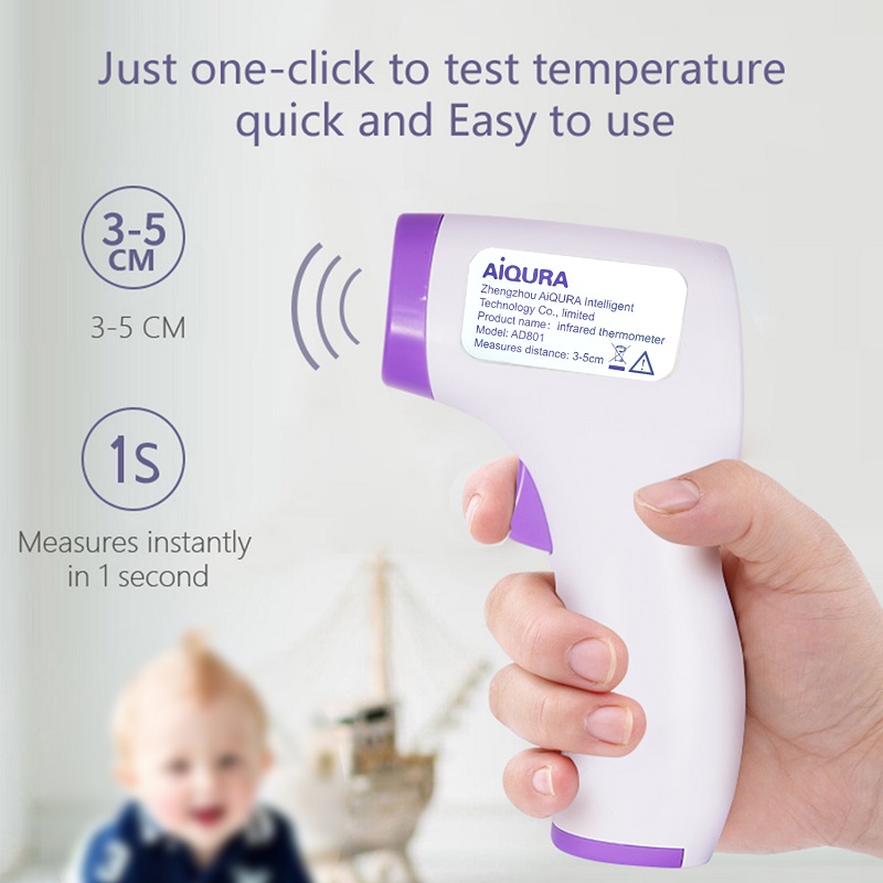 CE goedgekeurde medische klinische koorts huishoudelijke hoofdniet-contacttemperatuur voorhoofd digitale infrarood lichaam thermometer
