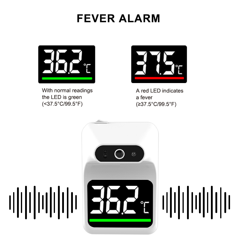 Non Contact Body Thermometer Infrarood Wall Mounted Thermometer met alarm