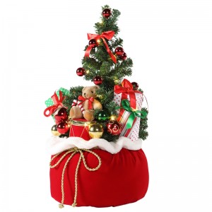 60cm Kerstbeer Tree Home Display Geschenken Tas Led Vakantie Ornament Decoratie Beeldje Party Collection Christmas Tree Lights