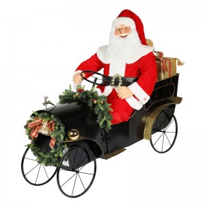 150 cm zit slee santa claus met verlichting ornament kerst decoratie traditionele vakantie figurine collectie