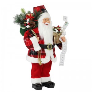 30 ~ 110 cm Kerst Santa Claus met Gift Bag Ornament Decoratie Traditionele vakantie Figurine Collection Xmas Series