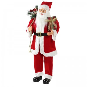 30 ~ 110 cm Kerst staande Santa Claus met Gift Bag Ornament Decoratie Traditionele Figurine Collection Xmas Series