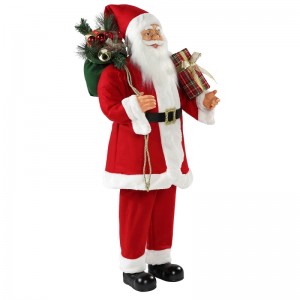 30 ~ 110 cm Kerst staande Santa Claus met Gift Bag Ornament Decoratie Traditionele Figurine Collection Xmas Series
