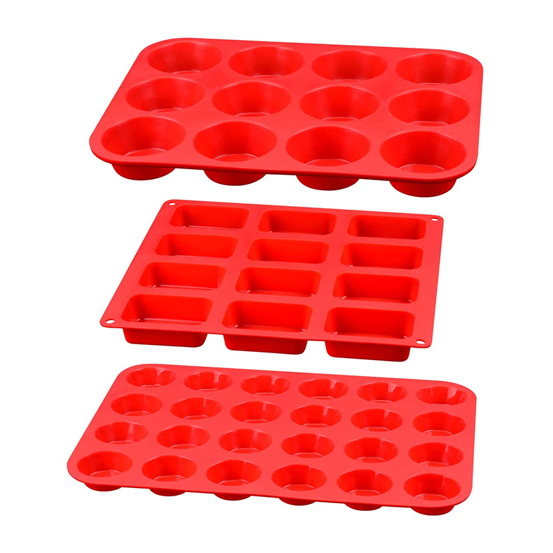 Ronde rechthoekige siliconen muffin pan mallen, bakservice
