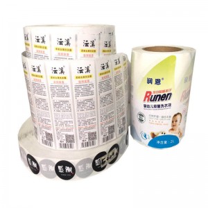 Een label dat het logo van de klant kan afdrukken