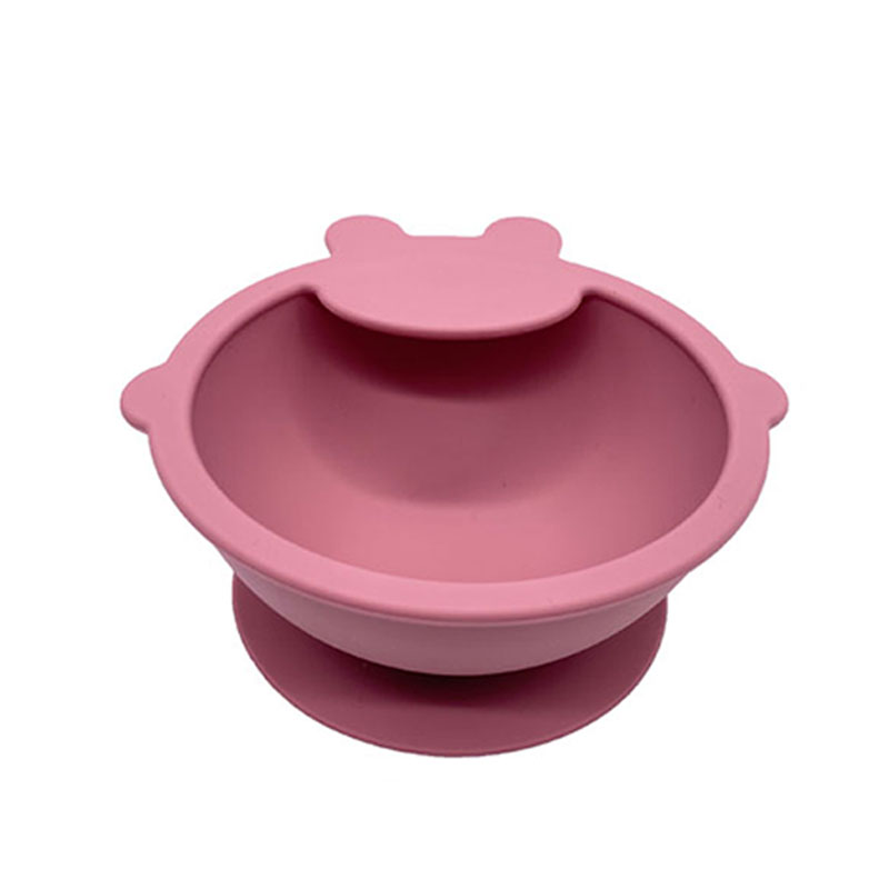 Food Grade Silicone Baby Bowls met zuiging, voedingssets voor baby