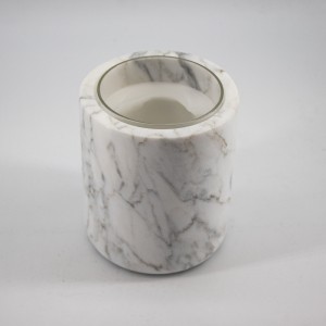 Natuurlijke marmeren glazen kaarshouder
