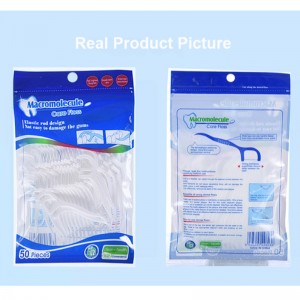 Effectieve reiniging Privé Label Hoge kwaliteit 50 stks Dental Floss Pick OEM-tas Verpakking Dental Floss