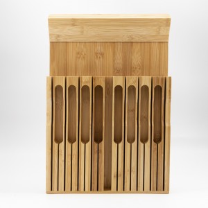 Natural Bamboo Mes Block Lade Organizer Set
