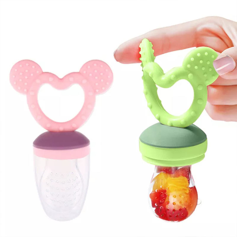 Siliconen babyfruitvoeding fopspeen, baby fruit tandjes bijtring speelgoed