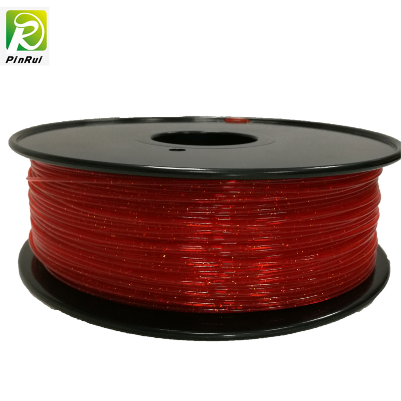 Pinrui 3D-printer 1.75mm PLA Glanzende mousserende glitter filament voor 3D-printer