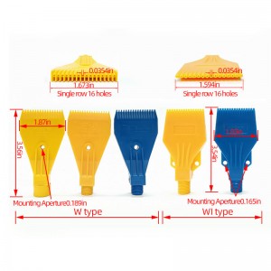 Plastic lucht blazende spuitmond