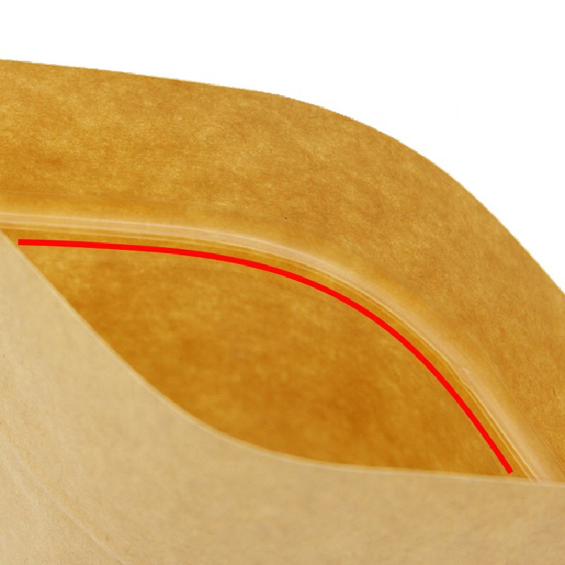 Kraftpapier Zipper Stand-up tas