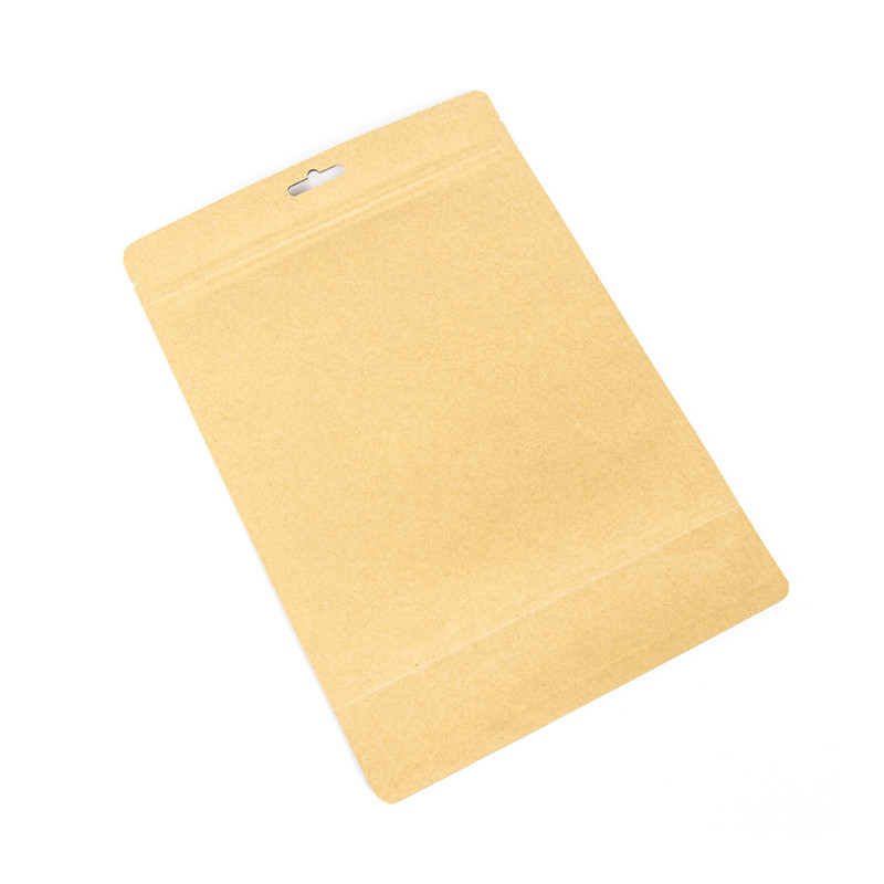 Platte bodem kraftpapier opstaan ​​tas
