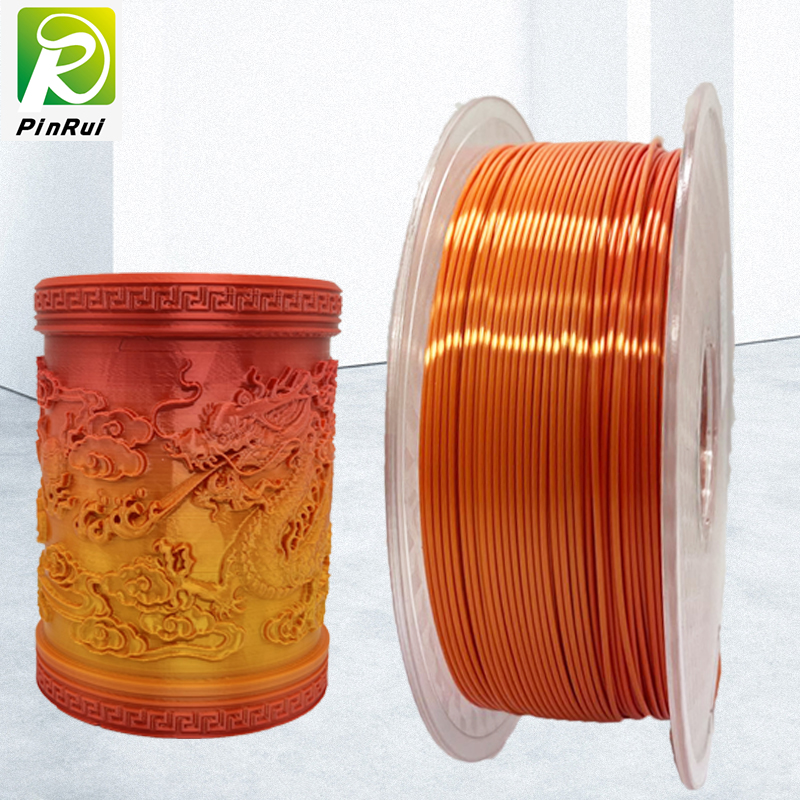 Pinrui Hoge kwaliteit rood-gouden regenboog 1.75mm 3D-printer PLA-gloeidraad