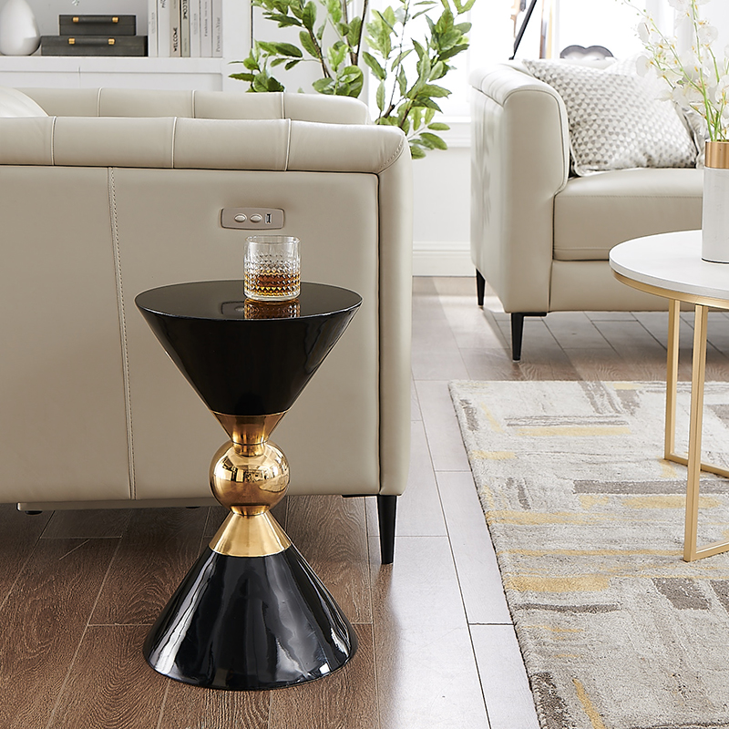 Luxe zijtafel Black Console Tafel Nordic Eigentijdse Corner Koffietafel