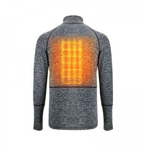 Lichtgewicht verwarmd onder kleding, grijs verwarmd ondergoed met batterijvermogen