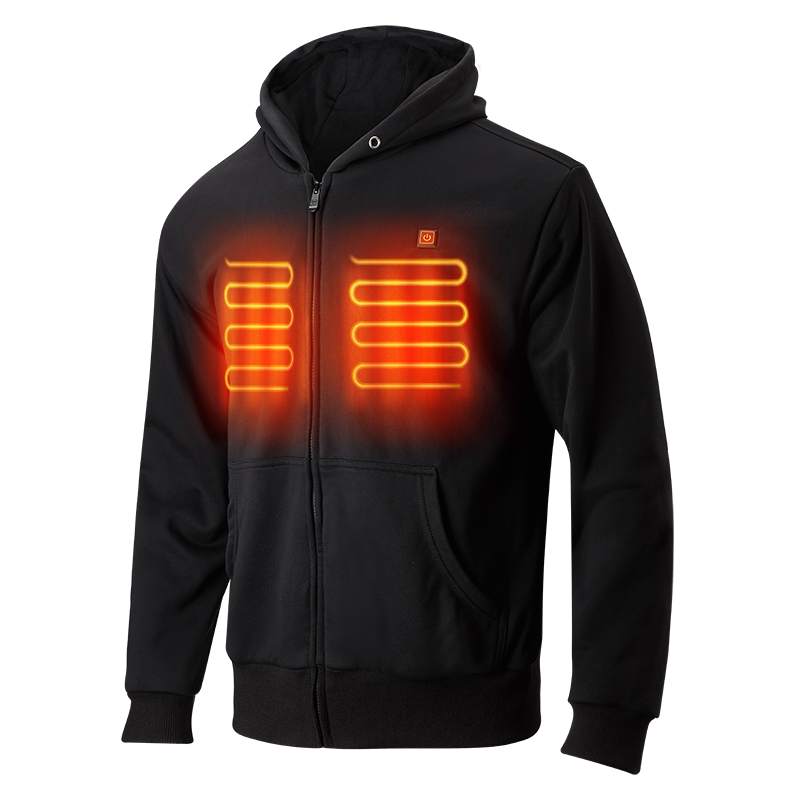 Fabriek prijs goede kwaliteit zwart elektrisch verwarmd kleding jas voor mannen