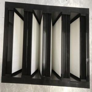Medium Efficiency F7 Plastic Frame 592 x 592x 292mm mini-geplooid Compact 4 V Bank HVAC AIR FILTER