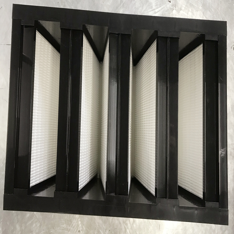 Medium Efficiency F7 Plastic Frame 592 x 592x 292mm mini-geplooid Compact 4 V Bank HVAC AIR FILTER