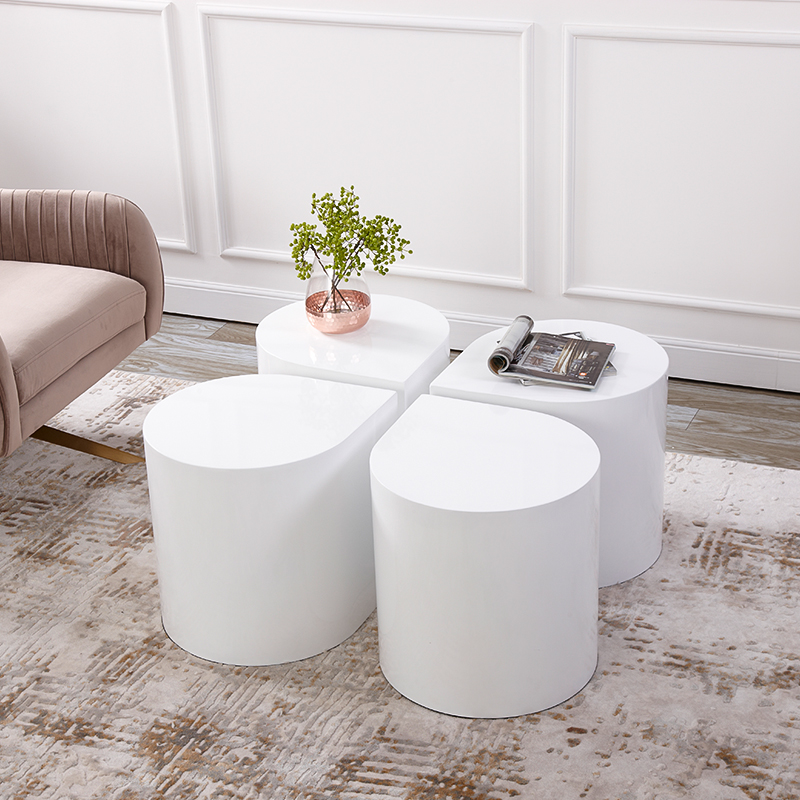 Petal Design Esthetic Luxe salontafel Set 4 gouden zijtafels voor de woonkamer modern
