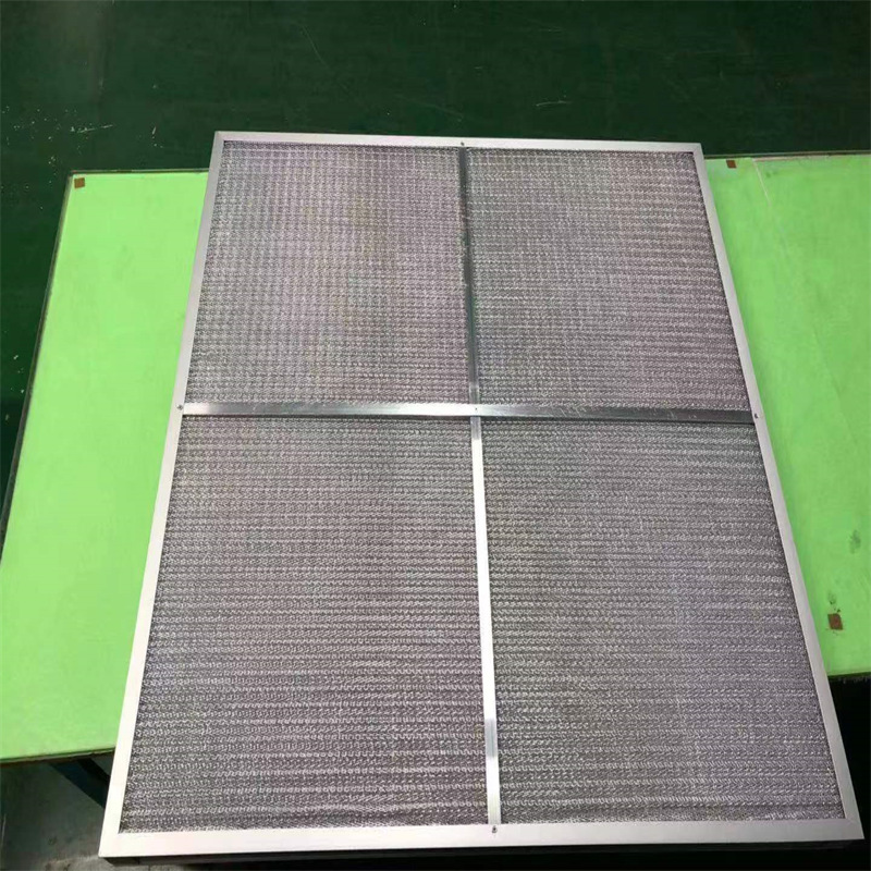 Commerciële keukenklasse kap metalen mesh vet filter/aluminium wasbaar geplooid paneel pre HVAC filter