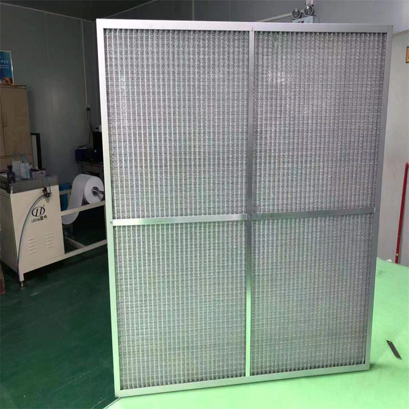 Commerciële keukenklasse kap metalen mesh vet filter/aluminium wasbaar geplooid paneel pre HVAC filter