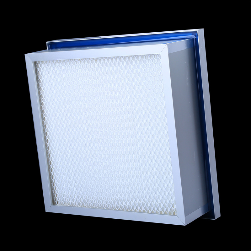 Aluminium mini-geplooide deeltjesvormige HEPA HVAC-luchtfilters met flens