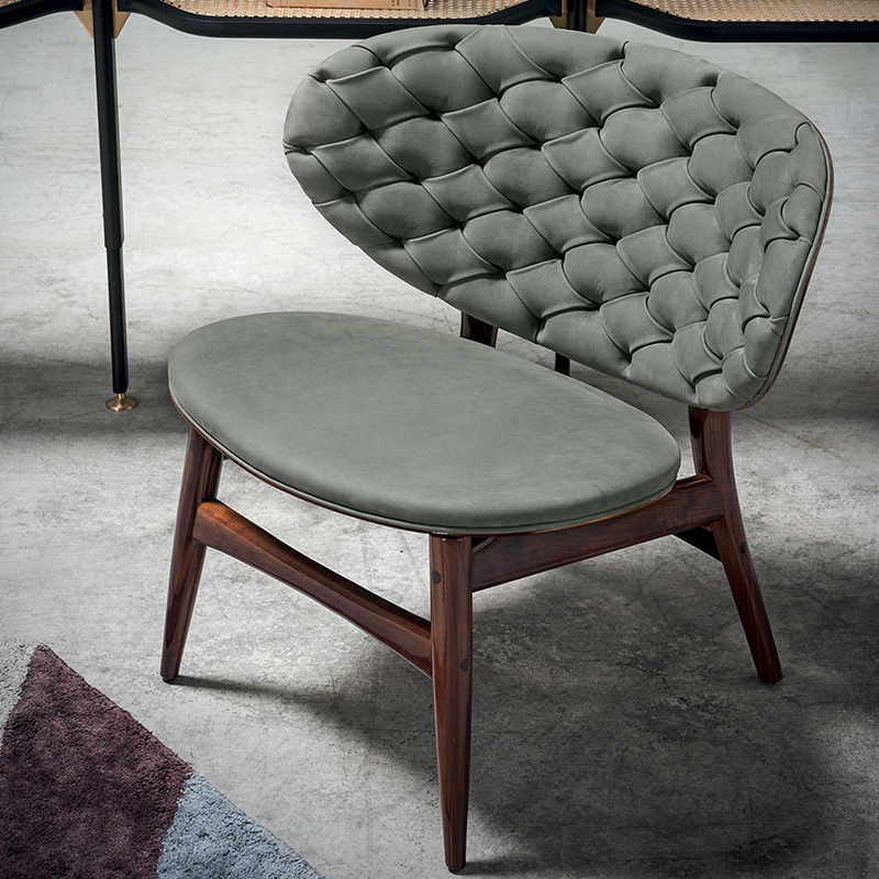 Hoge kwaliteit Modern Design High Back Accent Stoel Luxe Lederen Sofa Stoel voor Woonkamer