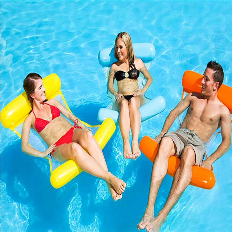 Opblaasbaar zwembad Float voor volwassene, zwembad Hammock (zadel, drifter, lounge stoel), zomer poolstoel, draagbare waterlounge
