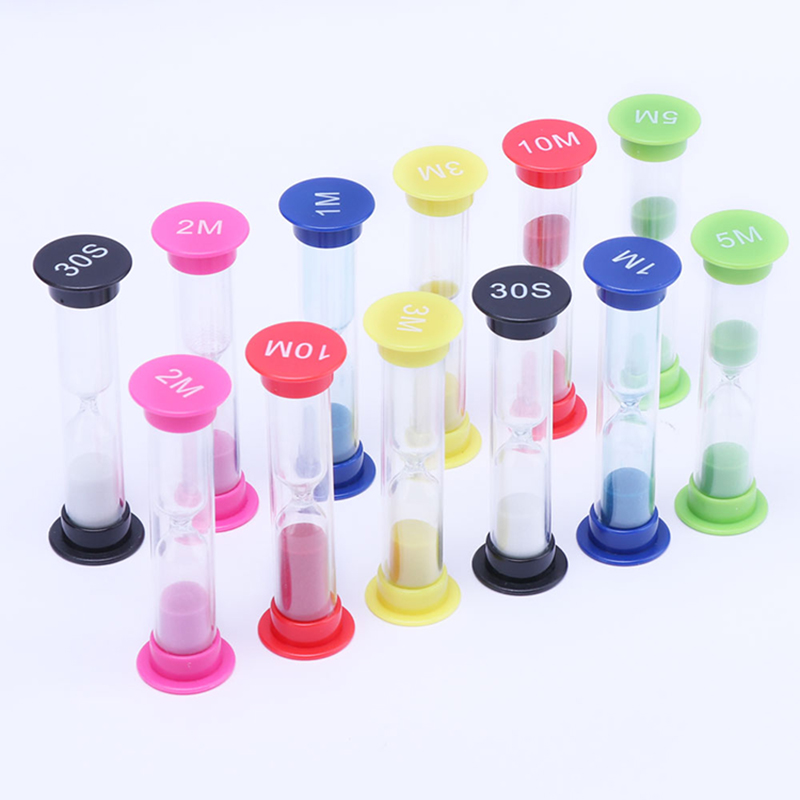 6 Stks Plastic Zand Timer Sandglass Zandloper Zandklok Timer 30 SEC/1 Min/2 Mins/3 Mins/5 Mins/10 Mins