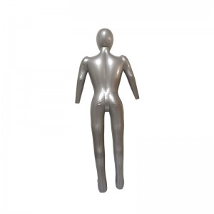 Opblaasbaar PVC mannelijk mannequin model, ware grootte met hoofd en armen, plastic volledige lichaam mannequin