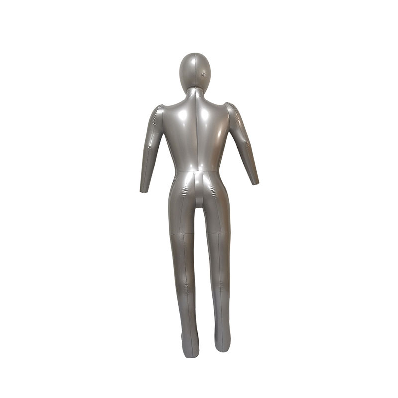 Opblaasbaar PVC mannelijk mannequin model, ware grootte met hoofd en armen, plastic volledige lichaam mannequin
