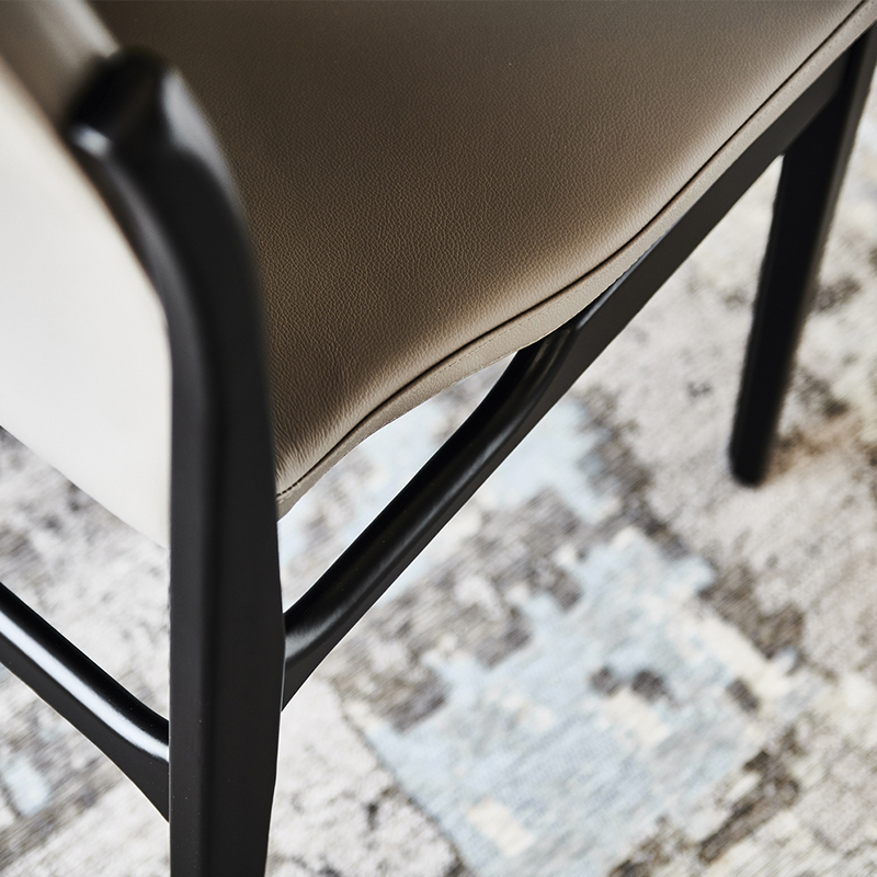 Home Meubels Eetkamerstoelen Set 6 stoelen Houten lederen luxe moderne eetkamerstoel