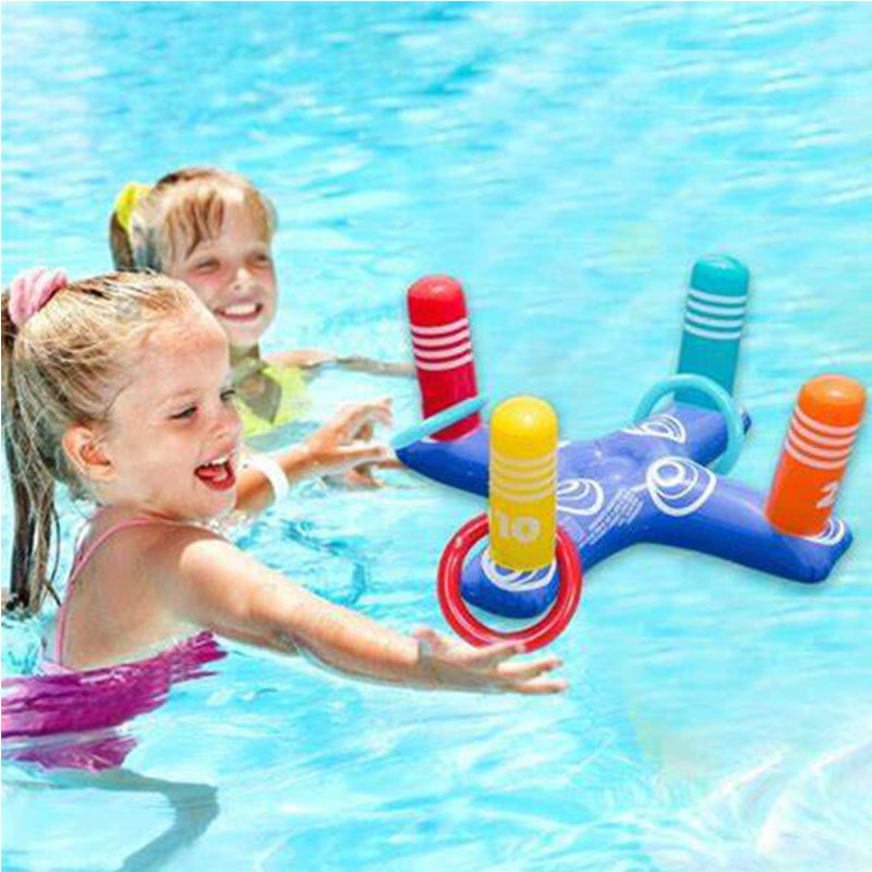 Zwevende zwemring gooi waterspeelgoed set, opblaasbaar ring gooidspel, kinderjaren voor kinderen