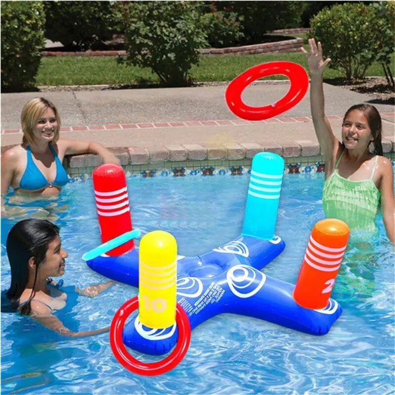 Zwevende zwemring gooi waterspeelgoed set, opblaasbaar ring gooidspel, kinderjaren voor kinderen