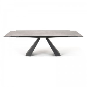 Italiaanse minimalistische gesinterde stenen eetkamer tafel rechthoekige eettafel set 6 zitter