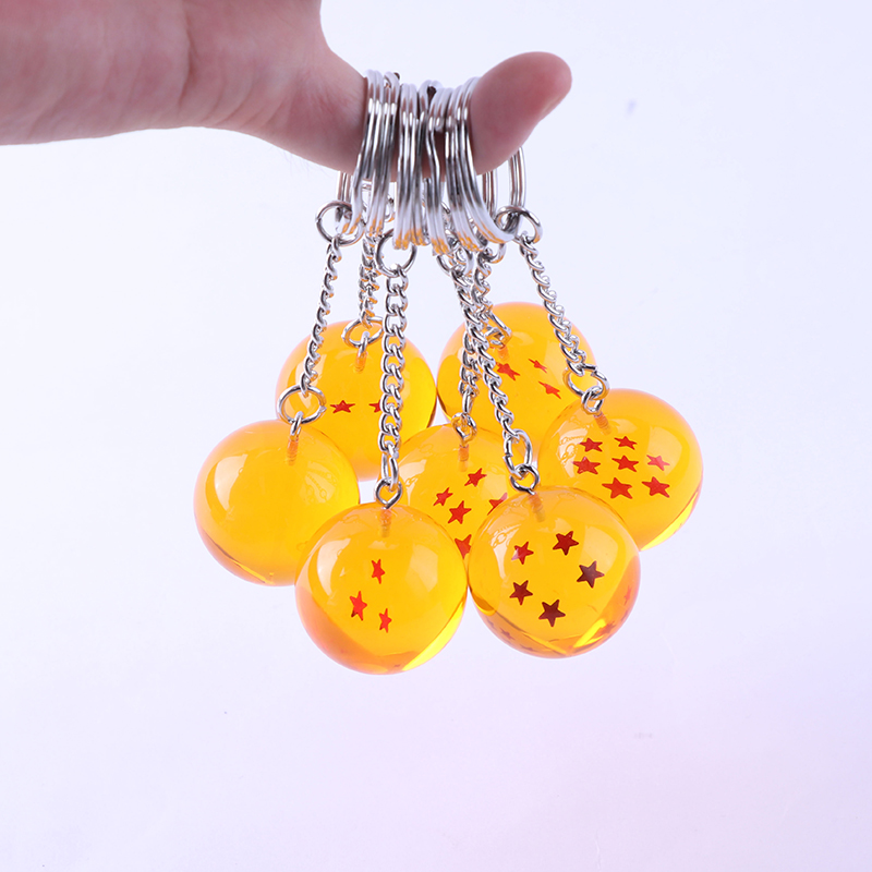 Dragon Ball Z 7 Stars Balls 2,7 cm PVC Figuren Toys Keychain Hanger Dragon Dragon Ball Z Keyring Cartoon Fans Collectie Nieuwe geschenken voor kinderen