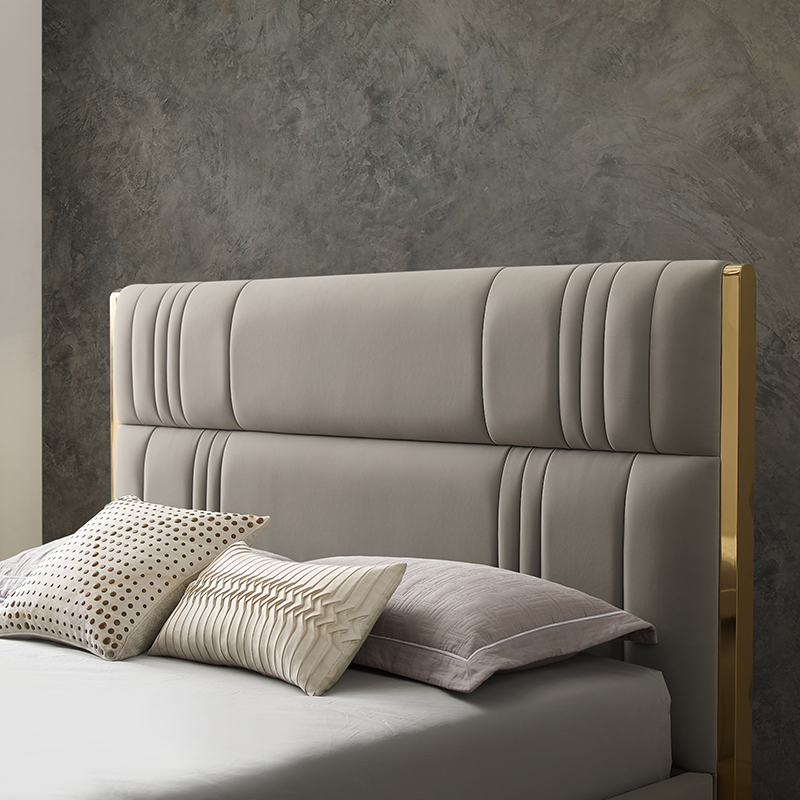 Italiaans hotel modern lederen bed 1,8 m dubbel luxe bed kingsize slaapkamer meubels