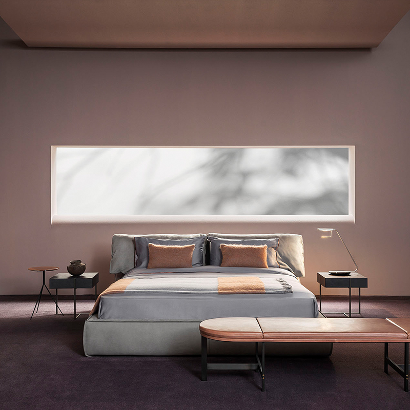 luxe queensize bed kingsizei tweepersoonsbed moderne lederen slaapkamer meubels