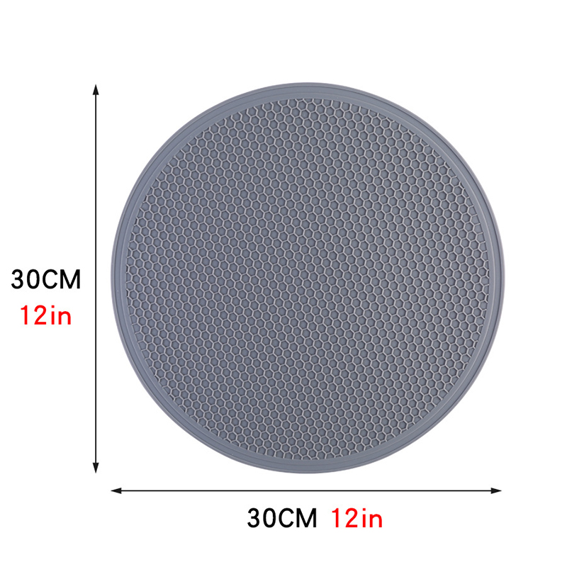 2022 Nieuwe 12 inch multi -functionele ronde vorm warmtebestendige siliconengerecht droog honingraatmat