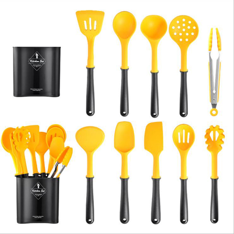 10 pc's hittebestendige keukenaccessoires anti -aanbak kookgereedschap siliconen keukengerei set