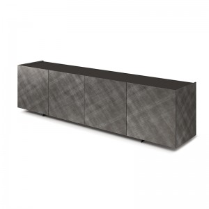 Italiaanse ontwerper retro gouden metaal credenza extra lange dressoir kast luxe