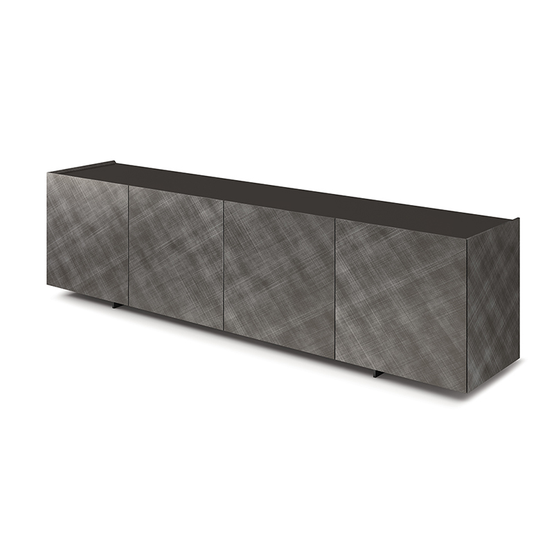 Italiaanse ontwerper retro gouden metaal credenza extra lange dressoir kast luxe