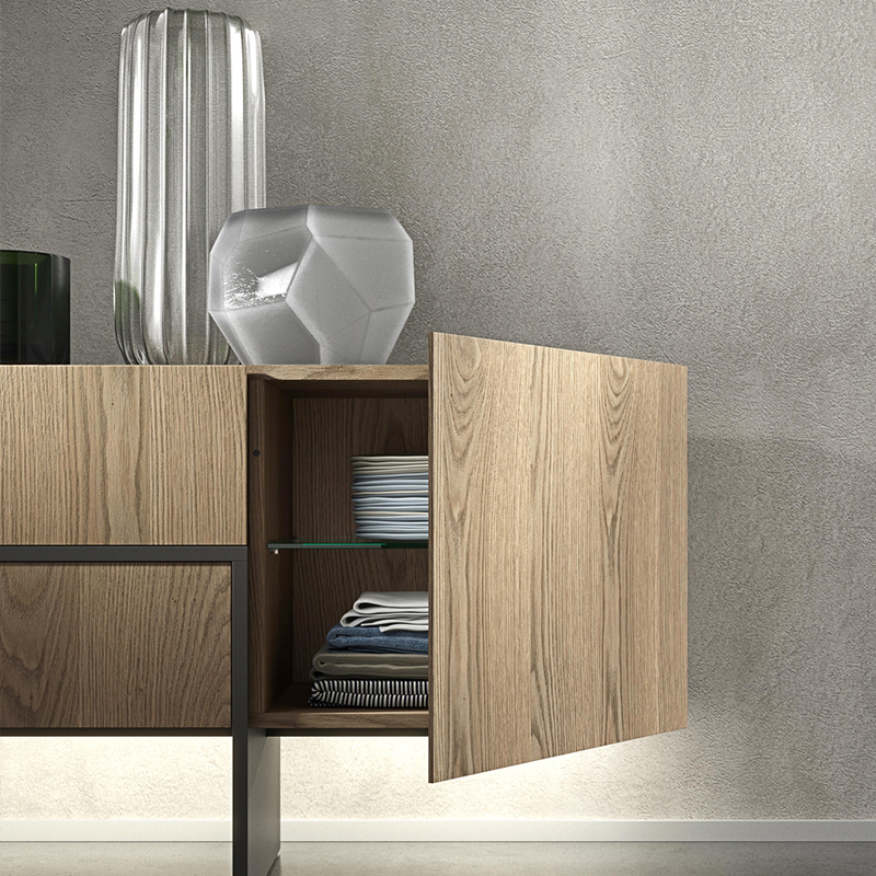 Noordse eenvoudige moderne houten kast wit buffet dressoir eetkamer meubels