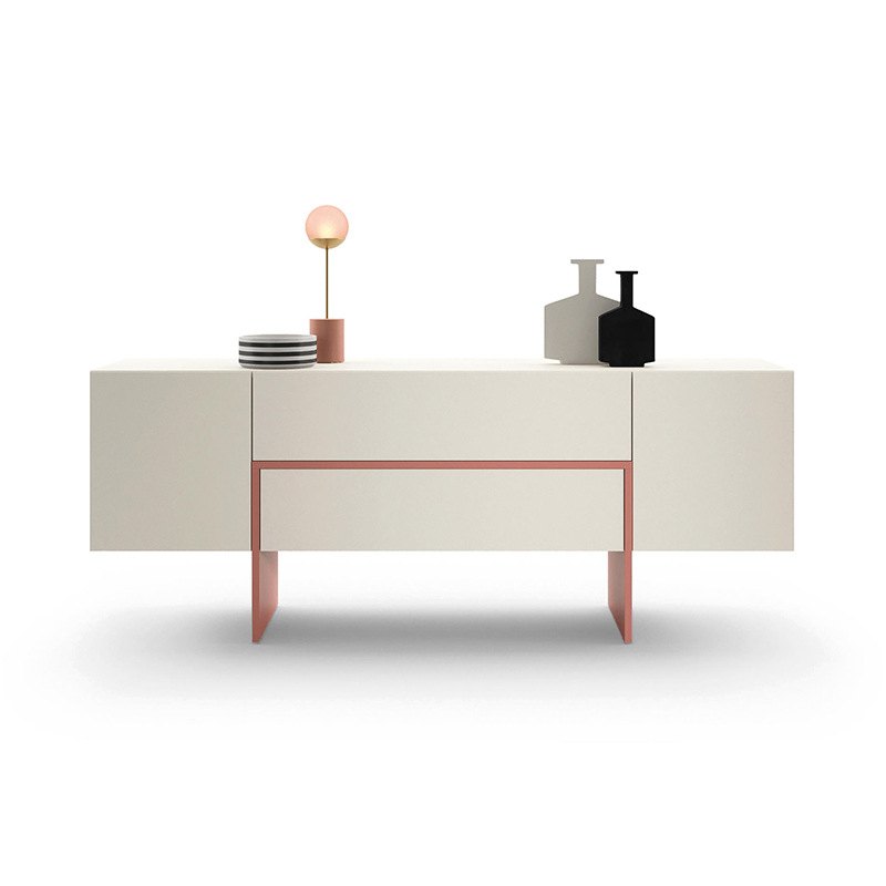 Noordse eenvoudige moderne houten kast wit buffet dressoir eetkamer meubels