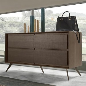 Hoogwaardige Scandinavische antieke stijl houten kast walnoot massief houten bedbordbuffet