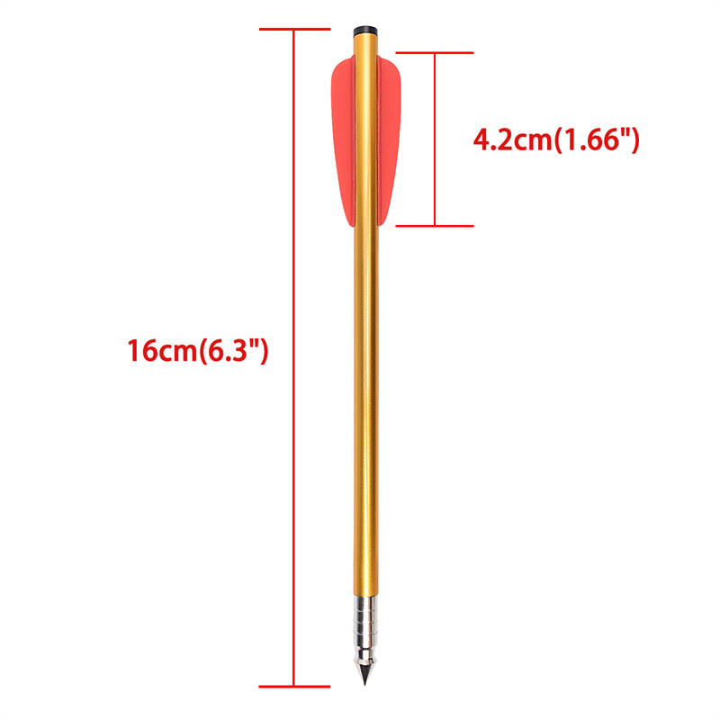 Elongarrow 160 mm gouden kleur as aluminium pistool kruisboog pijl bouten