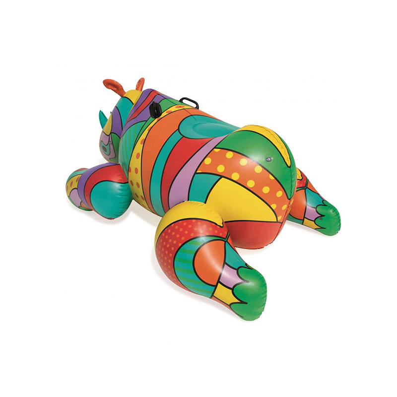 Popcultuur Rhino opblaasbaar zomer feest water speelgoed rit-on float met zware handgrepen