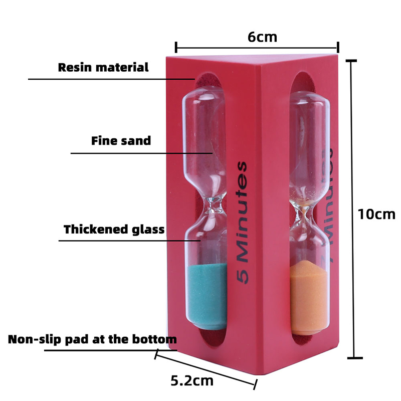 3-in-1 3/5/7 Minute Driehoekige houten zand zandlopers Kinderen Watch Clock Timer Sandglass Home Decoratie Ampulheta Secret Gift